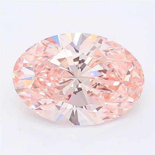 1.58 Ct. Fancy Intense Pink Oval Lab Grown Diamond
