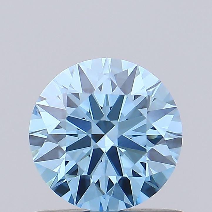0.74 Ct. Fancy Vivid Blue Round Lab Grown Diamond