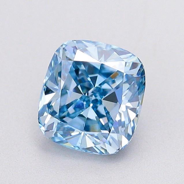 1.07 Ct. Fancy Vivid Blue Cushion Lab Grown Diamond