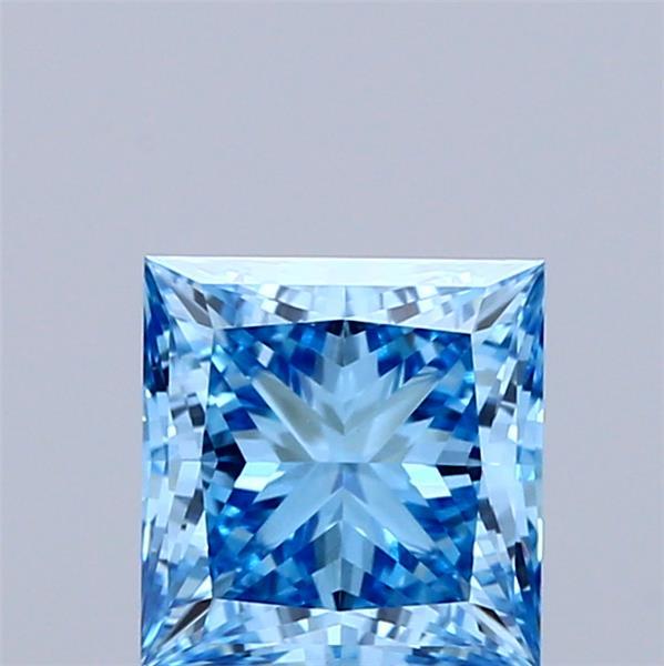 1.53 Ct. Fancy Vivid Blue Princess Lab Grown Diamond