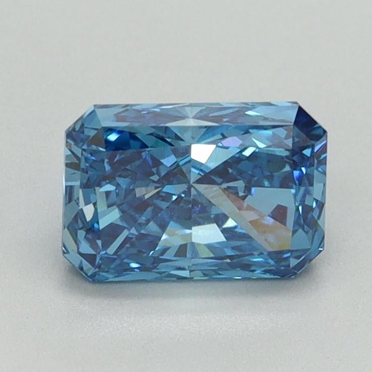 1.12 Ct. Fancy Vivid Malibu Blue Radiant Lab Grown Diamond