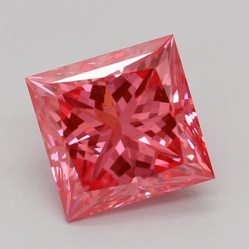 1.08 Ct. Fancy Vivid Pink Princess Lab Grown Diamond