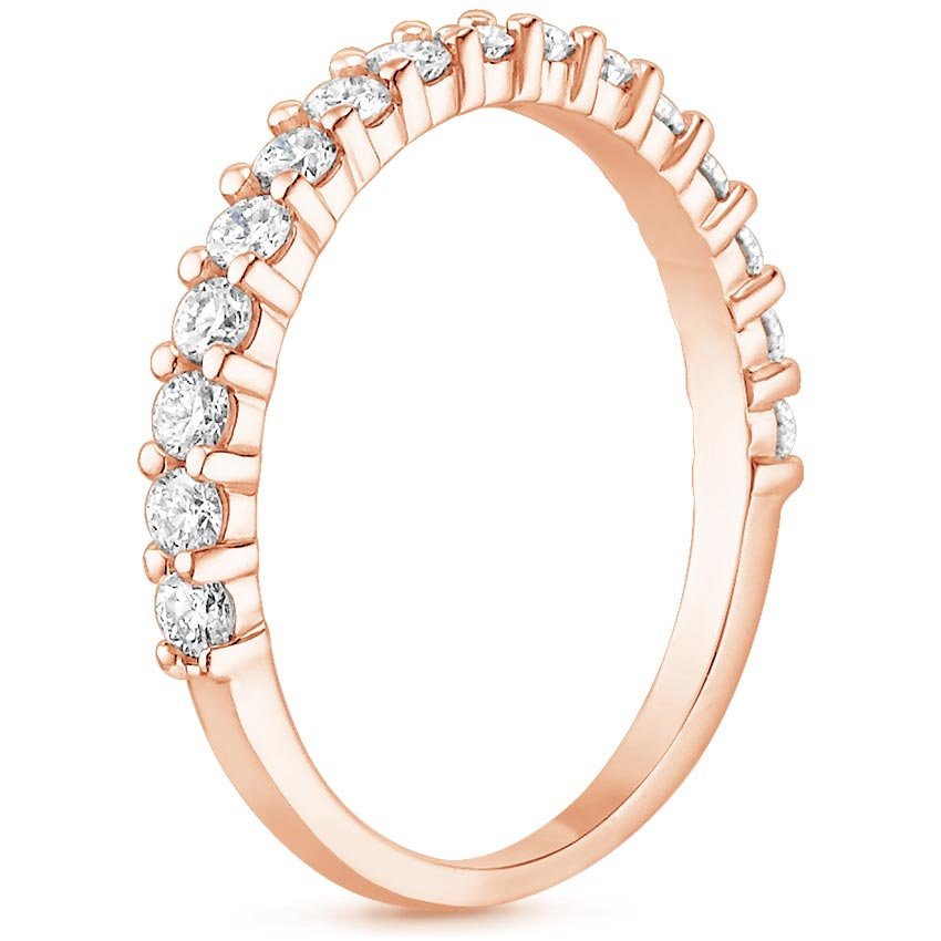 14K Rose Gold Shared Prong Diamond Ring (1/2 ct. tw.), large side view