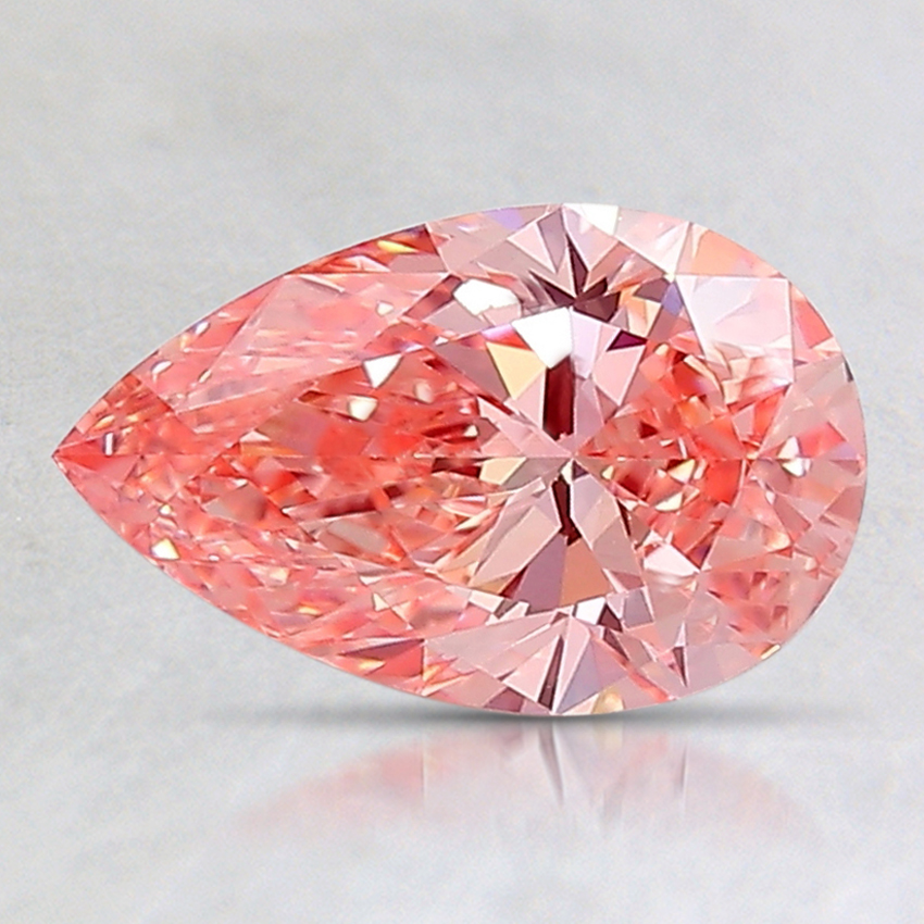 1.00 Ct. Fancy Intense Pink Pear Lab Created Diamond