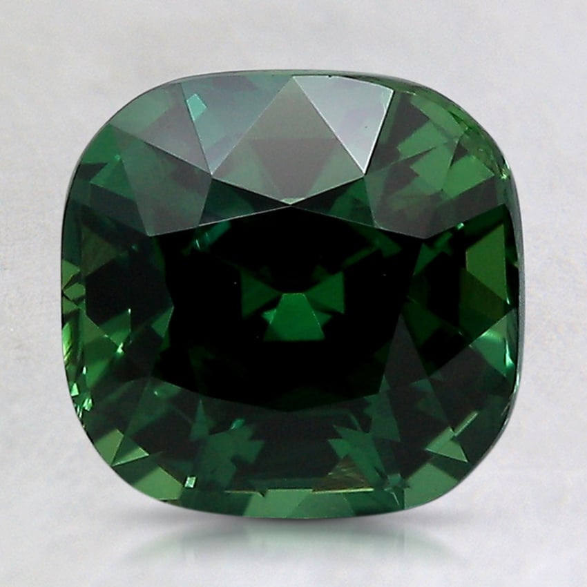 8.8x8.5mm Green Cushion Sapphire