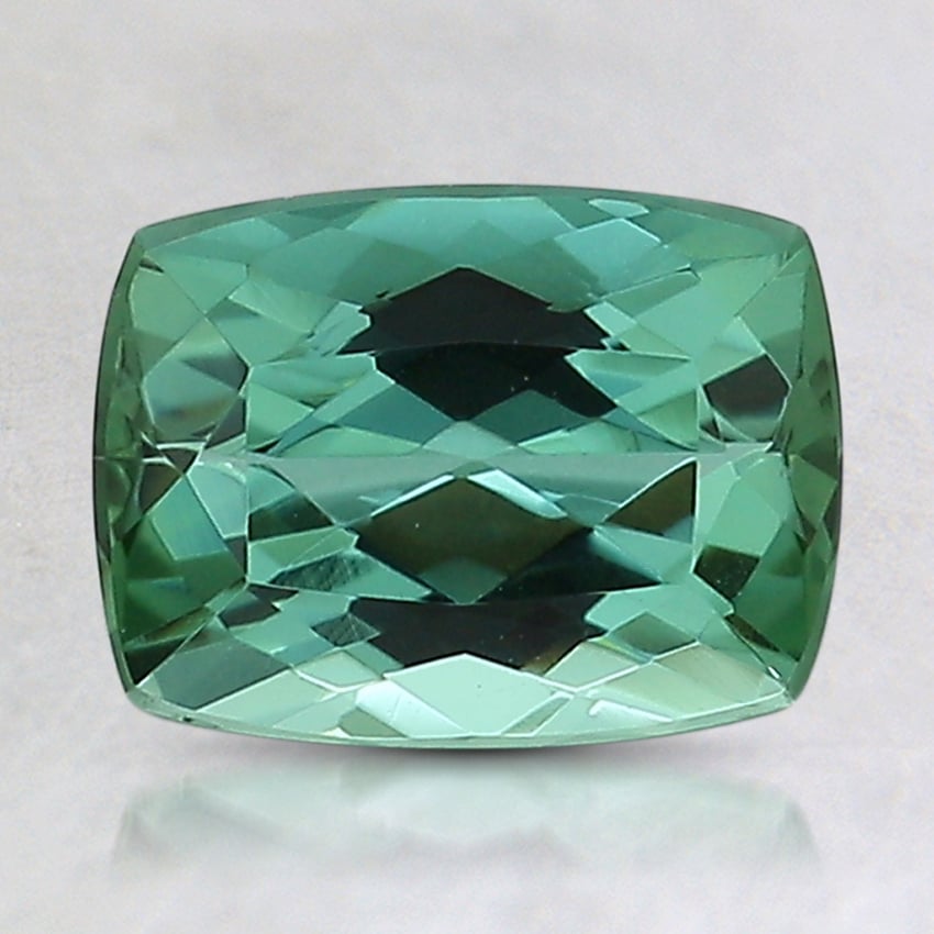 8.1x6.1mm Unheated Green Cushion Tourmaline