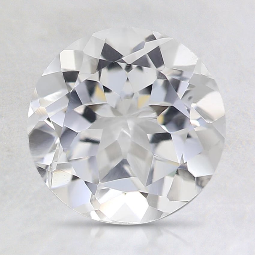 8mm White Round Topaz