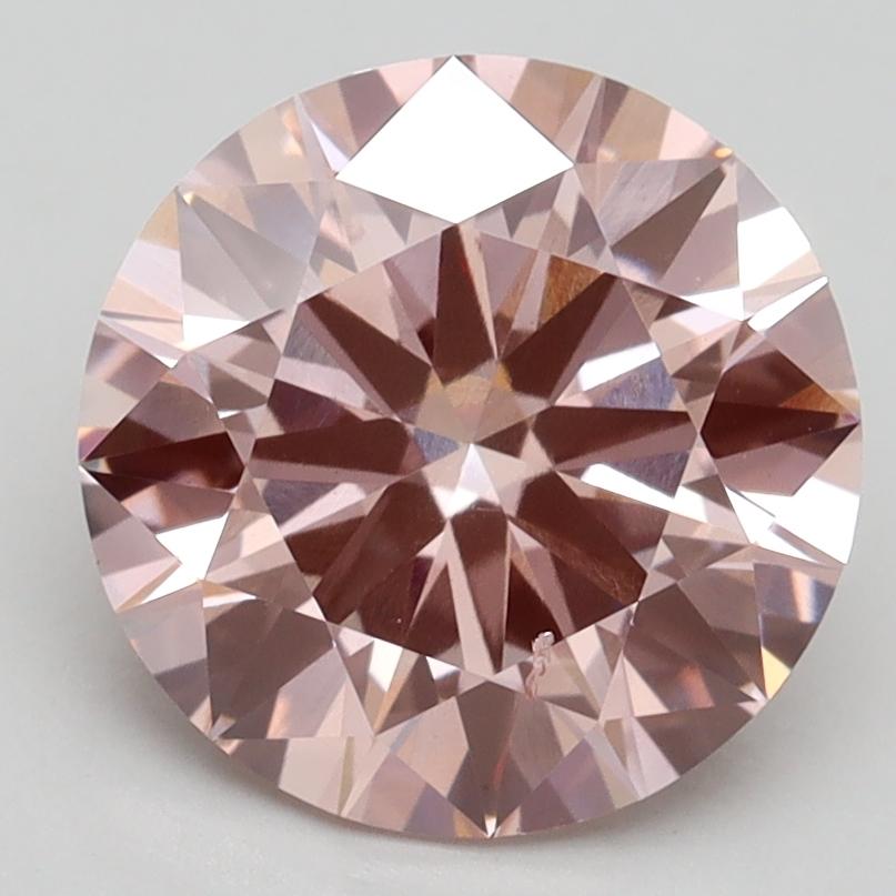 3.01 Ct. Fancy Intense Pink Round Lab Grown Diamond