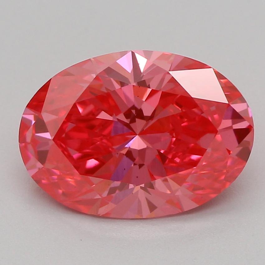 1.57 Ct. Fancy Vivid Pink Oval Lab Grown Diamond