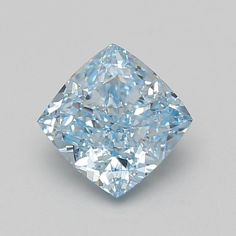 2.04 Ct. Fancy Vivid Blue Cushion Lab Grown Diamond