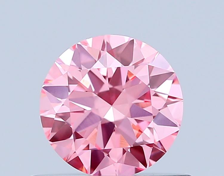 0.52 Ct. Fancy Vivid Pink Round Lab Grown Diamond