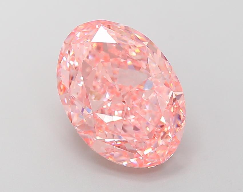 8.63 Ct. Fancy Vivid Pink Oval Lab Grown Diamond