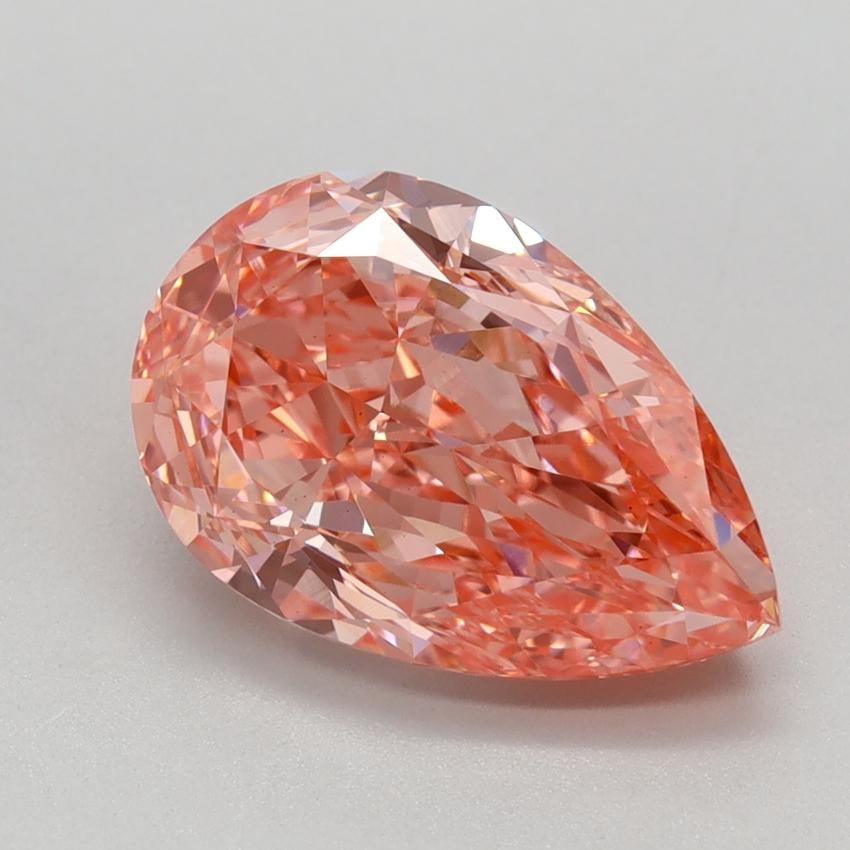 2.60 Ct. Fancy Vivid Pink Pear Lab Grown Diamond