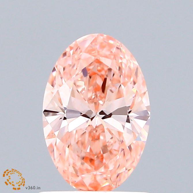 1.03 Ct. Fancy Vivid Pink Oval Lab Grown Diamond