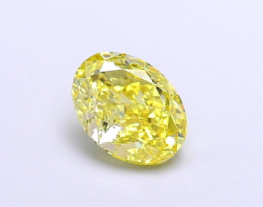 1.32 Ct. Fancy Vivid Yellow Oval Lab Grown Diamond