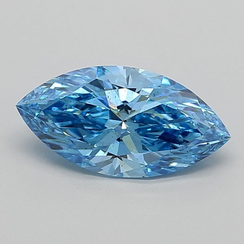 2.06 Ct. Fancy Vivid  Blue Marquise Lab Grown Diamond