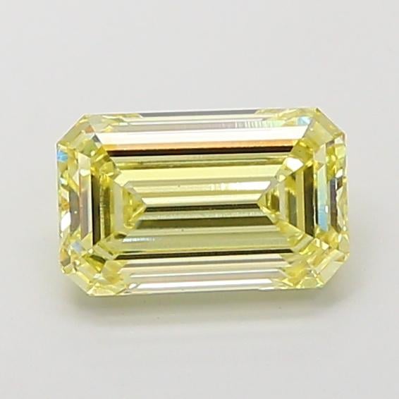 2.71 Ct. Fancy Fancy Yellow Emerald Lab Grown Diamond