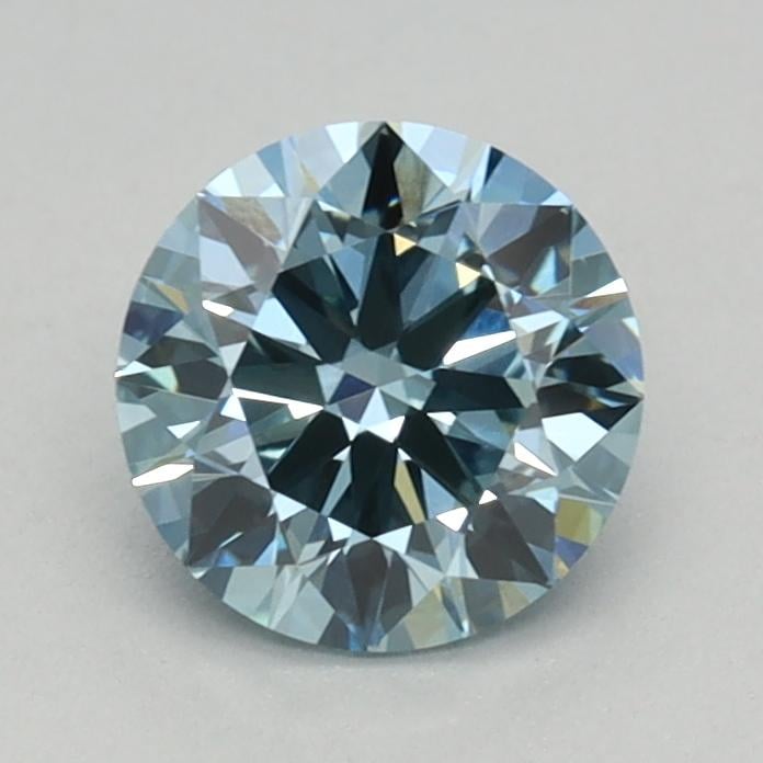 0.68 Ct. Fancy Vivid Blue Round Lab Grown Diamond