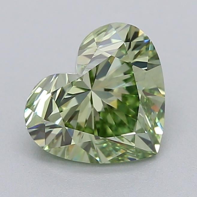 1.02 Ct. Fancy Intense  Green Heart Lab Grown Diamond