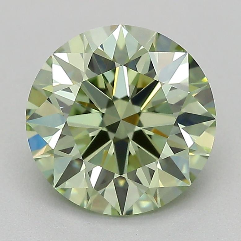 1.07 Ct. Fancy Vivid  Green Round Lab Grown Diamond