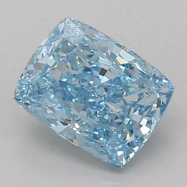 2.10 Ct. Fancy Vivid Blue Cushion Lab Grown Diamond