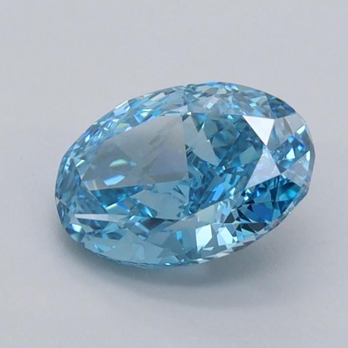 1.06 Ct. Fancy Vivid  Blue Oval Lab Grown Diamond