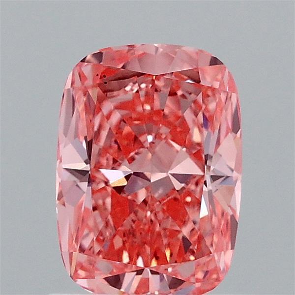 1.06 Ct. Fancy Vivid  Pink Cushion Lab Grown Diamond