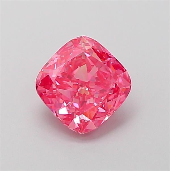 1.04 Ct. Fancy Vivid  Pink Cushion Lab Grown Diamond
