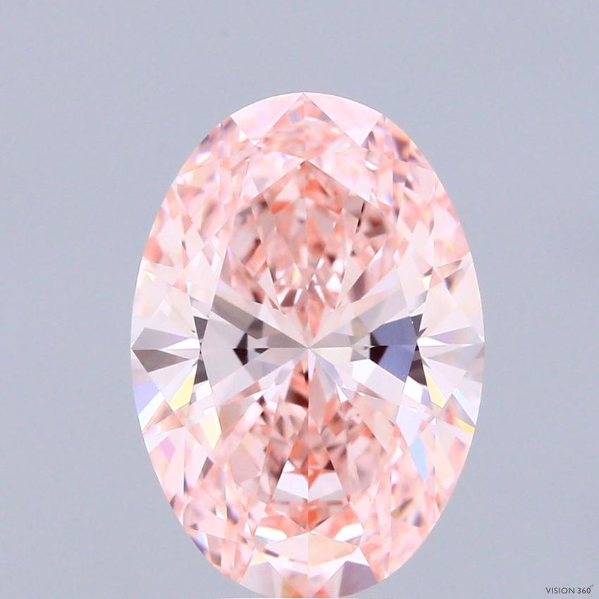 5.02 Ct. Fancy Vivid Pink Oval Lab Grown Diamond