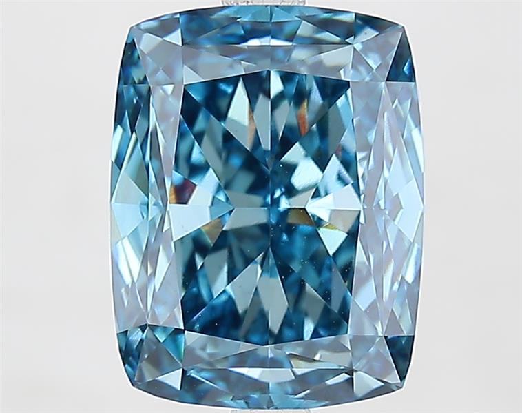 4.80 Ct. Fancy Vivid  Blue Cushion Lab Grown Diamond