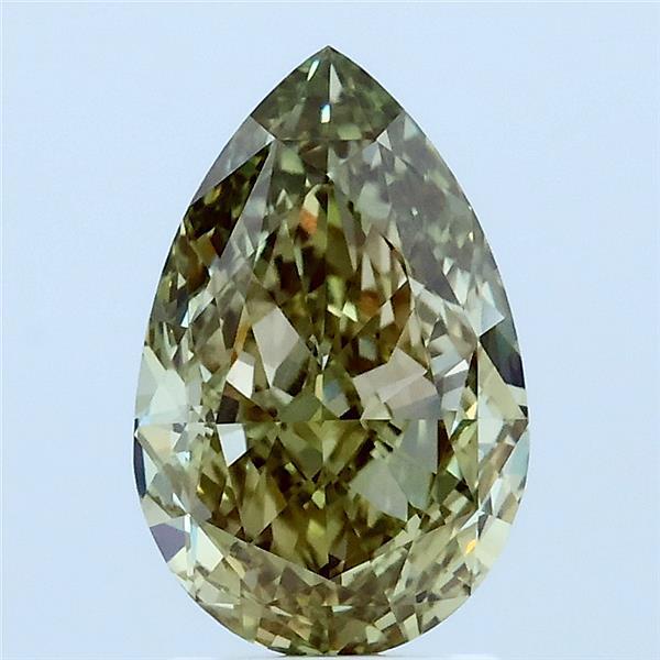 2.00 Ct. Fancy Vivid Yellow Green Pear Lab Grown Diamond