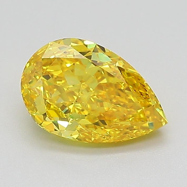 1.15 Ct. Fancy Vivid Yellow Pear Lab Grown Diamond