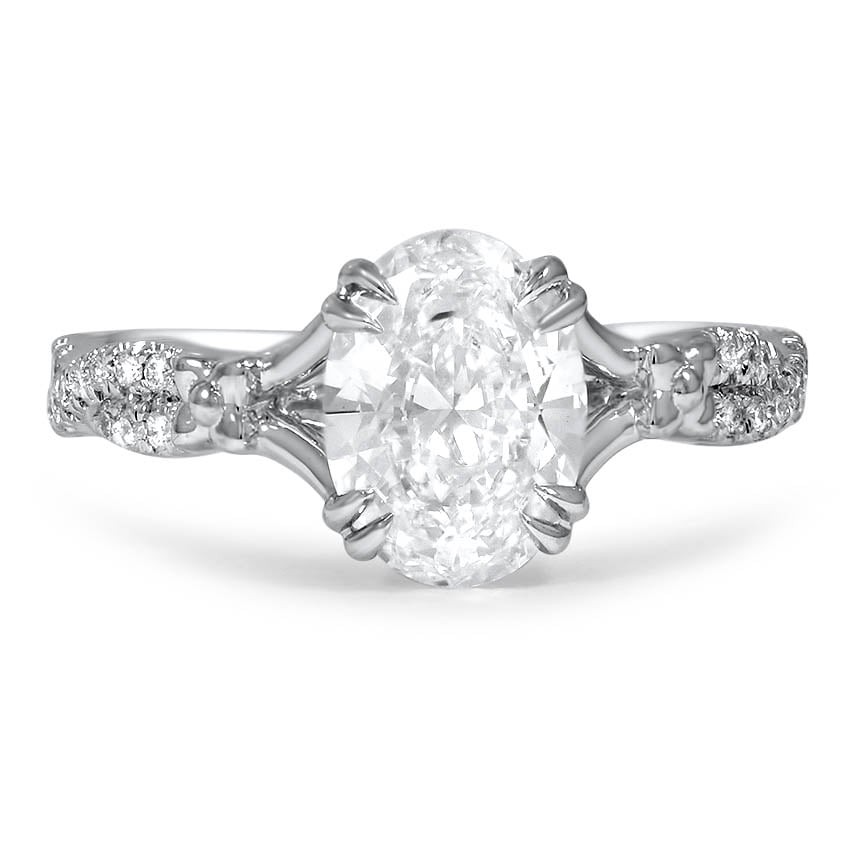 Custom Claw Prong Twisted Band Diamond Ring