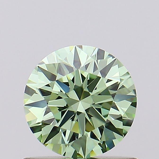 0.71 Ct. Fancy Vivid Green Round Lab Grown Diamond