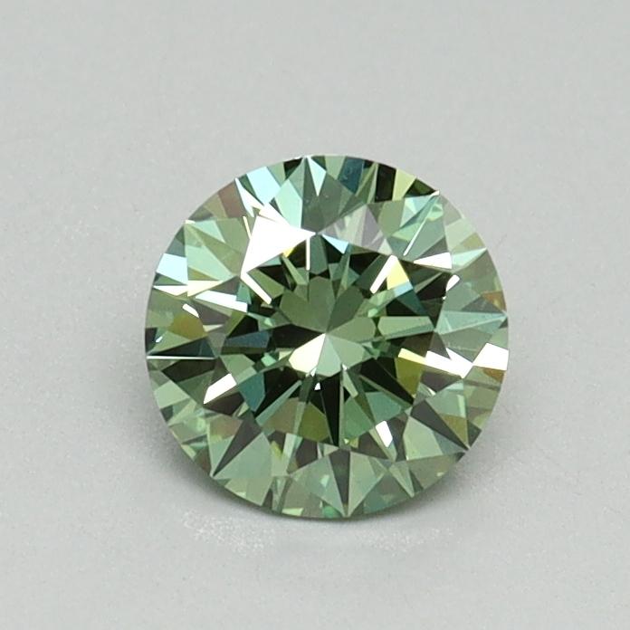 0.58 Ct. Fancy Vivid Green Round Lab Grown Diamond