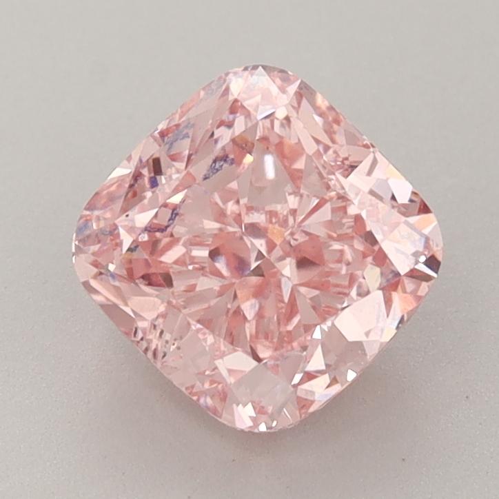 1.66 Ct. Fancy Vivid  Pink Cushion Lab Grown Diamond