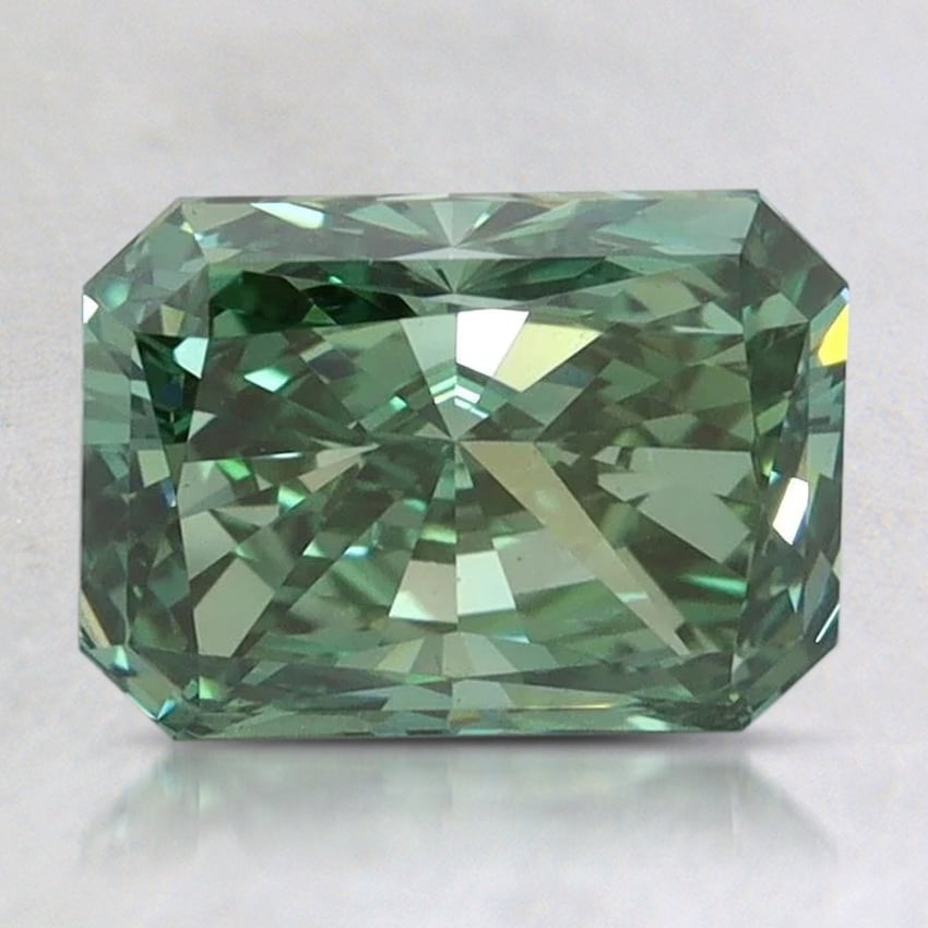 2.1 Ct. Fancy Vivid Pacific Green Radiant Lab Grown Diamond