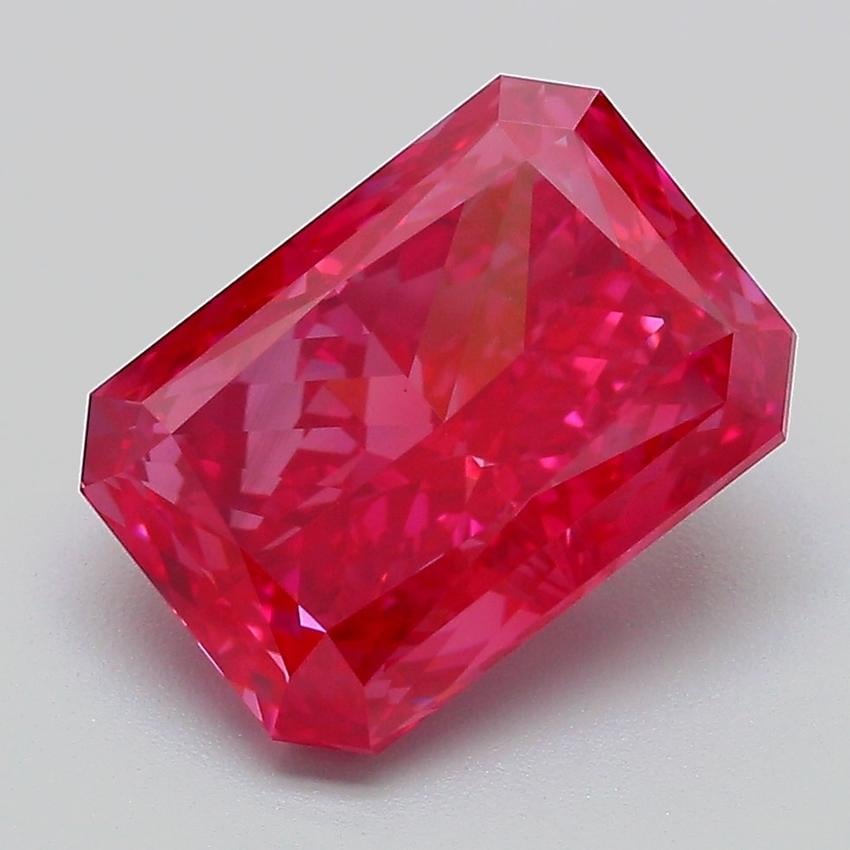 4.07 Ct. Fancy Vivid Red Radiant Lab Grown Diamond