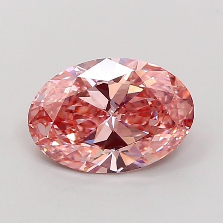 2.01 Ct. Fancy Vivid Brownish Pink Oval Lab Grown Diamond