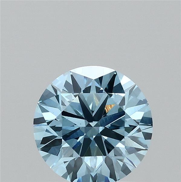 1.47 Ct. Fancy Vivid Blue Round Lab Grown Diamond