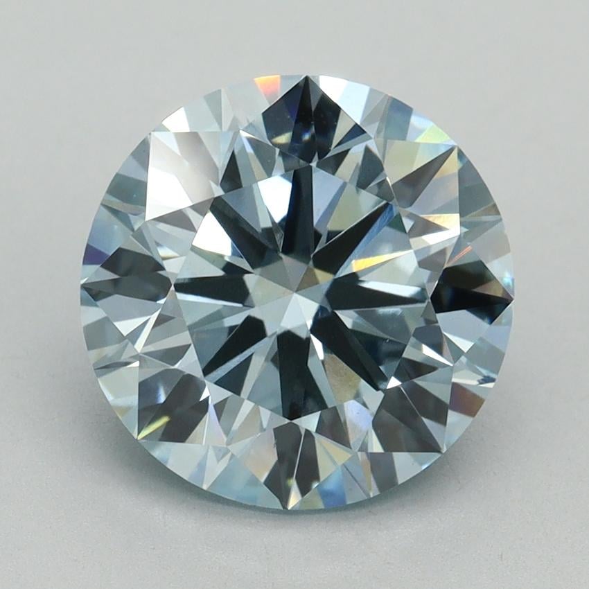4.02 Ct. Fancy Intense Blue Round Lab Grown Diamond