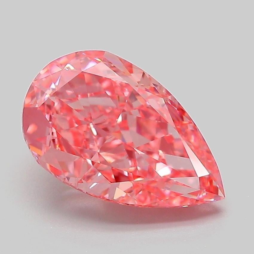 3.10 Ct. Fancy Vivid Pink Pear Lab Grown Diamond