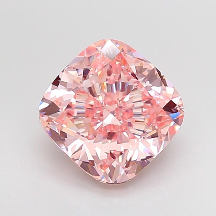 4.01 Ct. Fancy Intense  Pink Cushion Lab Grown Diamond