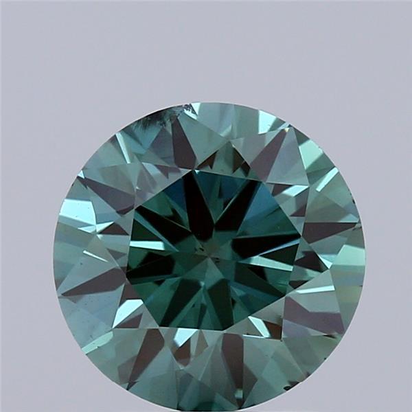 1.69 Ct. Fancy Vivid  Green Round Lab Grown Diamond