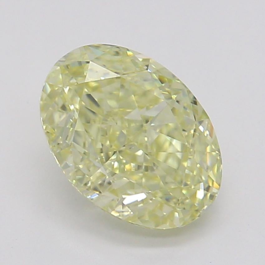0.72 Ct. Fancy Light Yellow Oval Diamond
