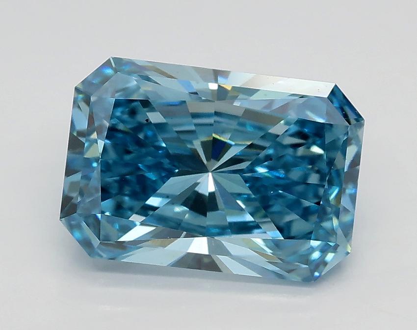 2.50 Ct. Fancy Vivid Blue Radiant Lab Grown Diamond
