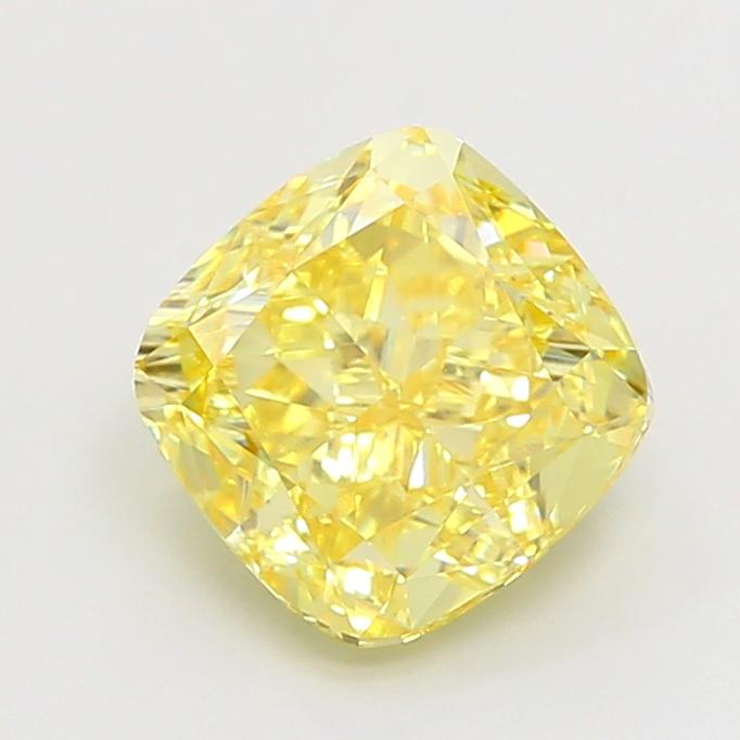 2.04 Ct. Fancy Intense  Yellow Cushion Lab Grown Diamond