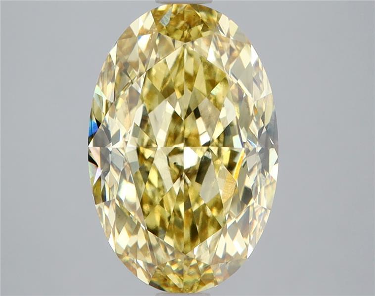 4.55 Ct. Fancy Intense Yellow Oval Lab Grown Diamond