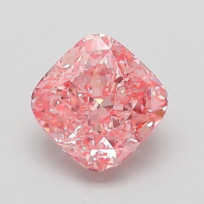 1.09 Ct. Fancy Vivid Pink Cushion Lab Grown Diamond