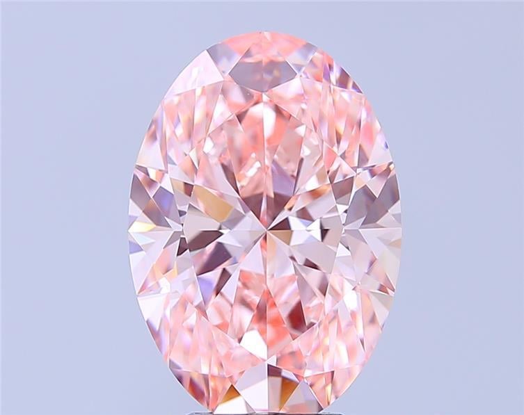 6.09 Ct. Fancy Vivid Pink Oval Lab Grown Diamond